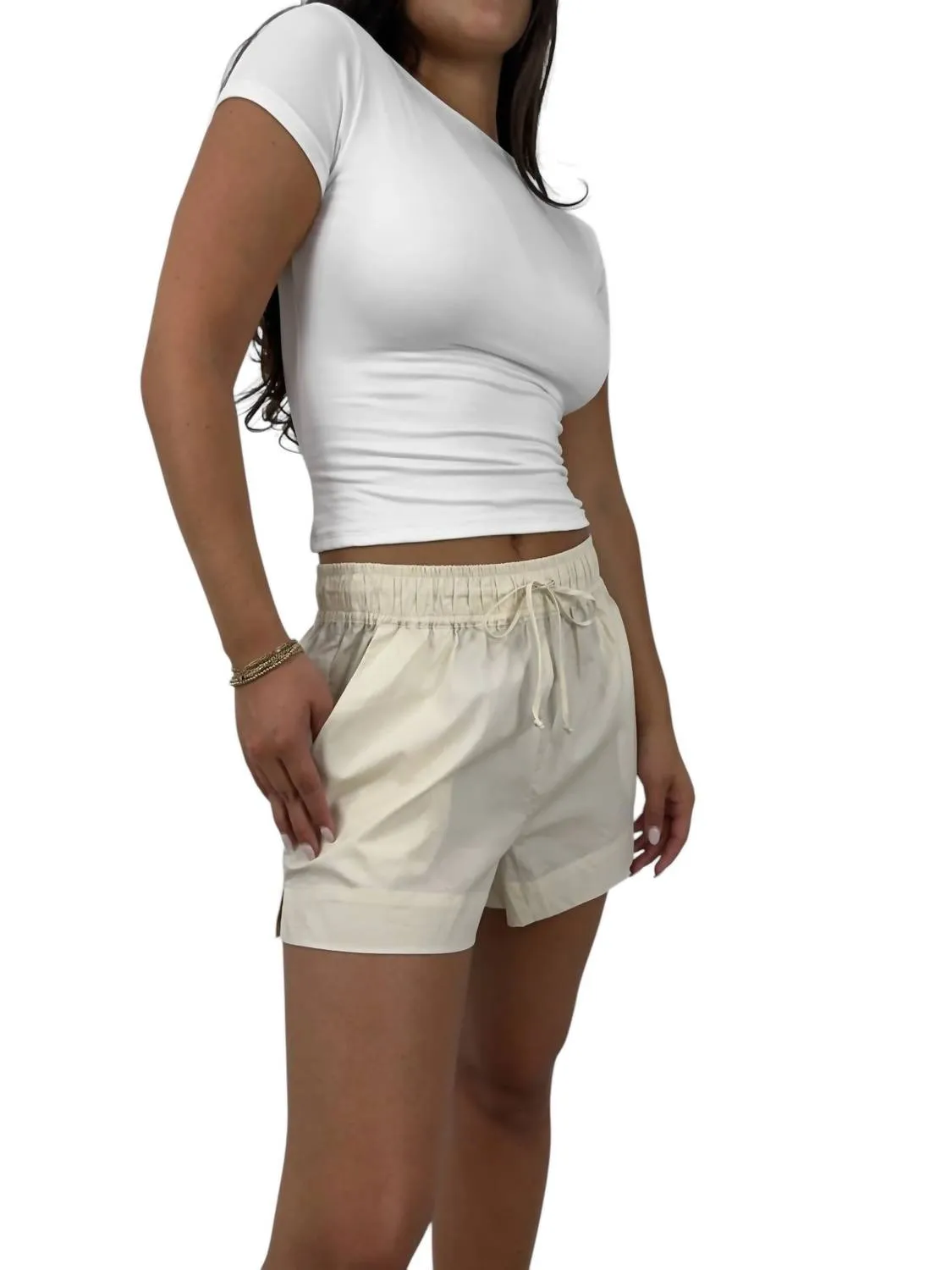 Classic Poplin Boxer Shorts In Beige
