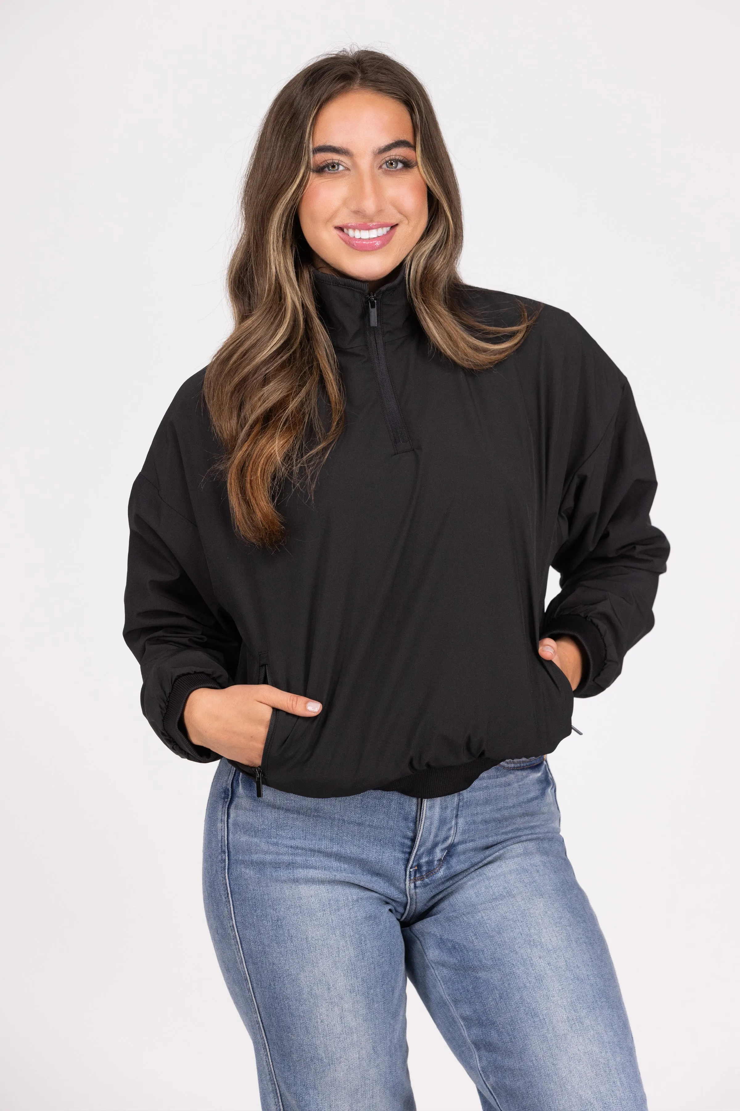 Come And Get Me Women's Mock Neck Pullover Jacket