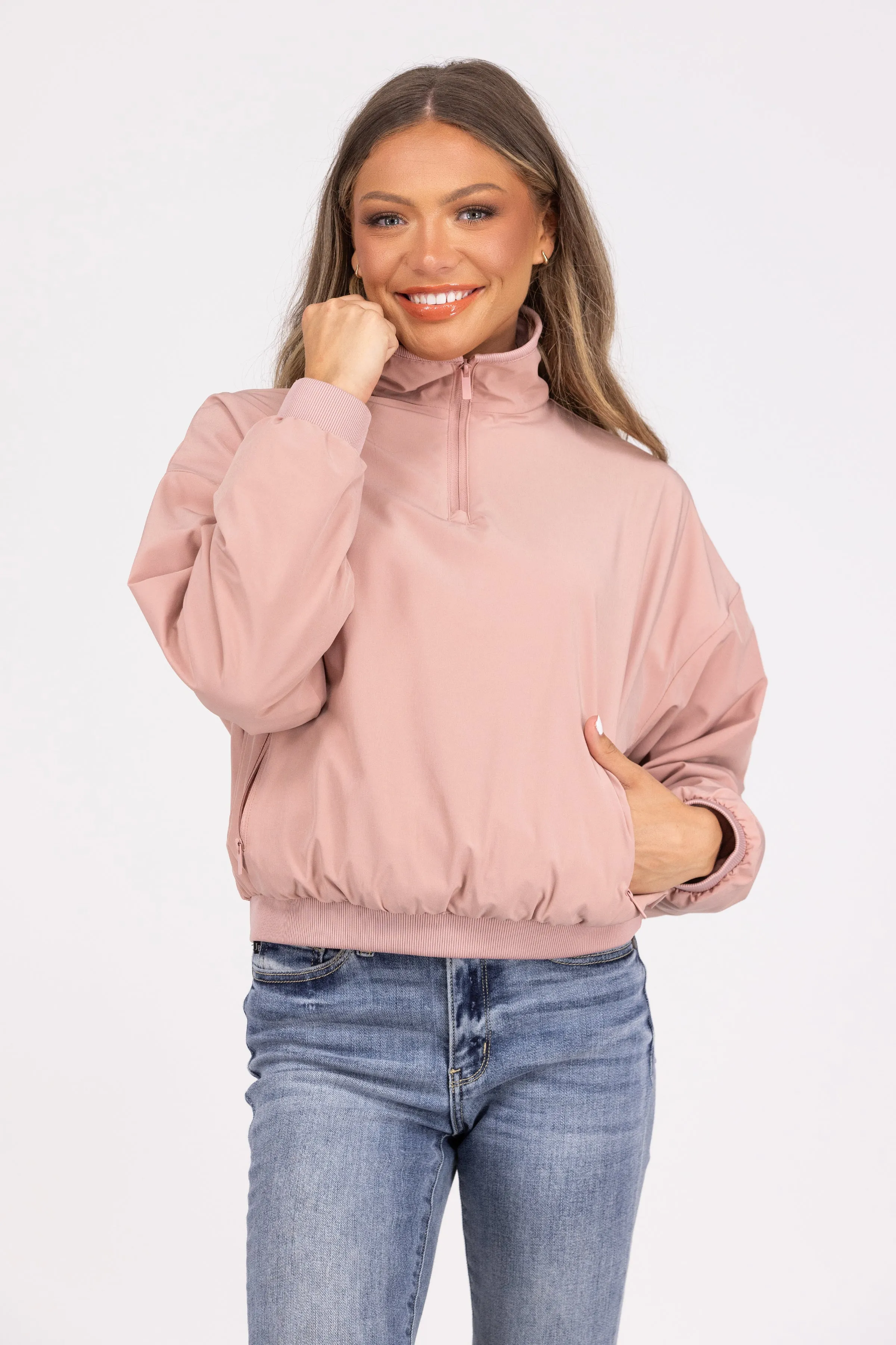 Come And Get Me Women's Mock Neck Pullover Jacket