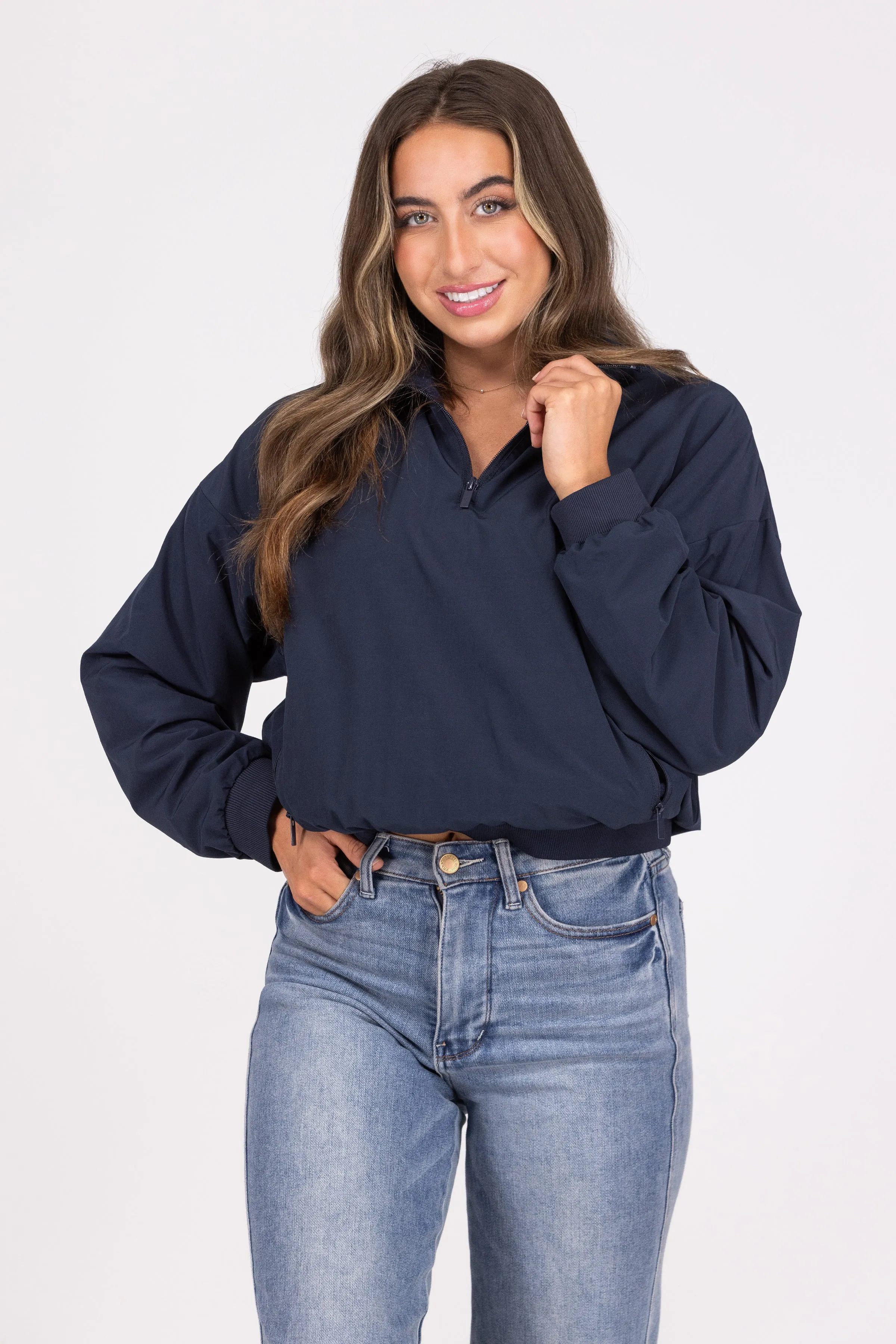Come And Get Me Women's Mock Neck Pullover Jacket