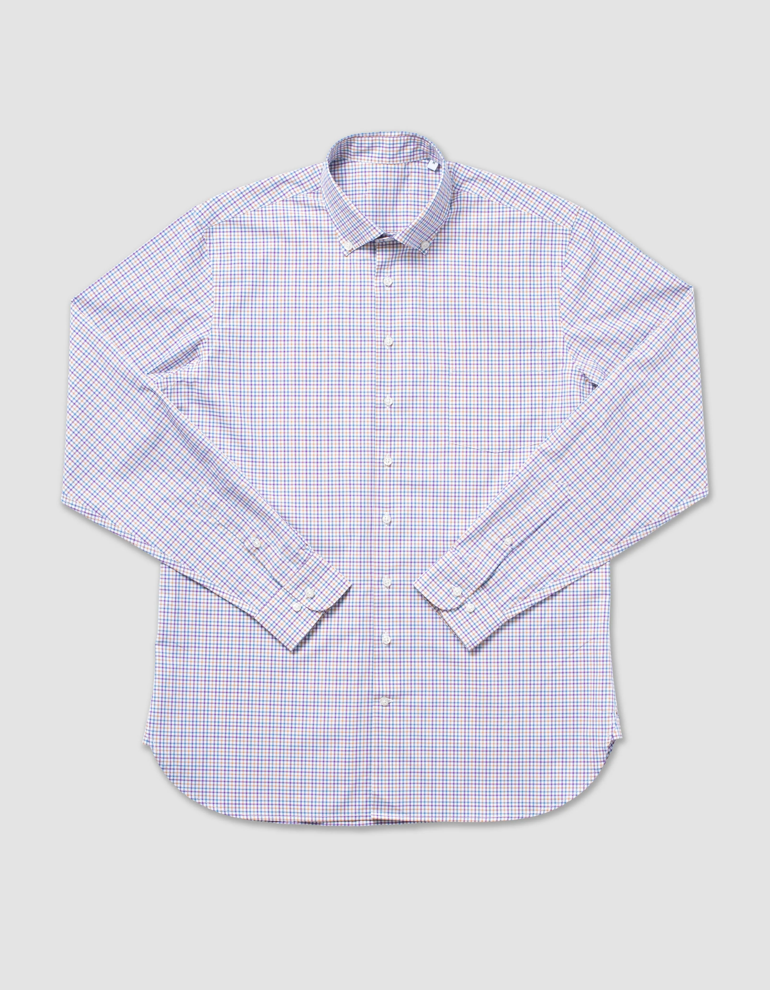 COTTON LONG SLEEVE TATTERSALL SHIRT - MULTI COLOR