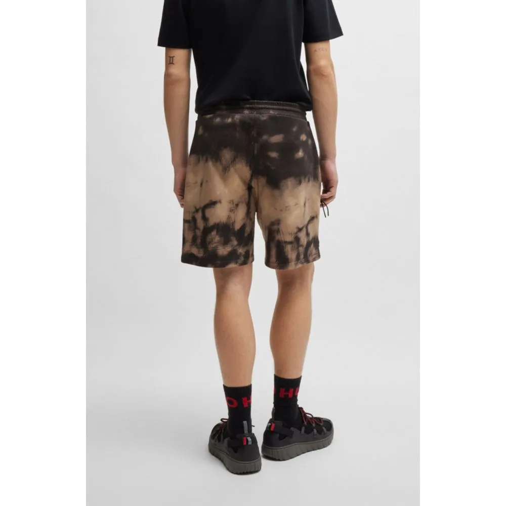 Cotton-terry relaxed-fit shorts with logo print