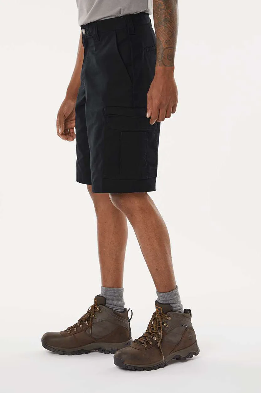 Dickies Mens Premium Moisture Wicking Industrial Cargo Shorts w/ Pockets - Black