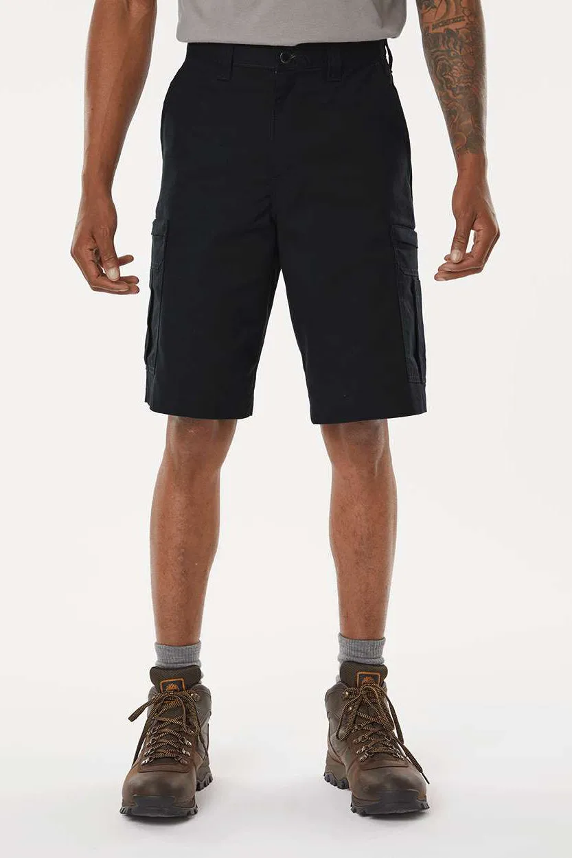 Dickies Mens Premium Moisture Wicking Industrial Cargo Shorts w/ Pockets - Black