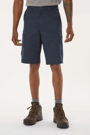 Dickies Mens Premium Moisture Wicking Industrial Cargo Shorts w/ Pockets - Dark Navy Blue