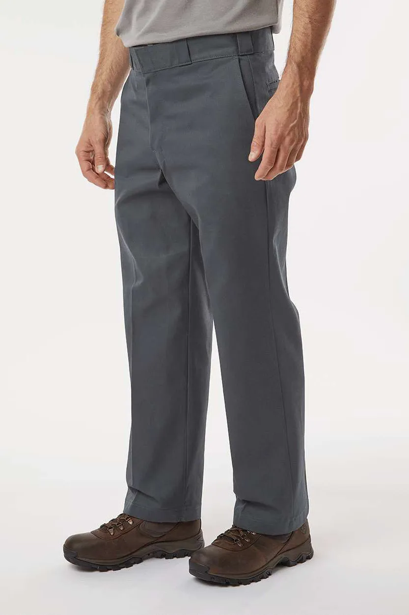 Dickies Mens Stain Resistant Work Pants w/ Pockets - Charcoal Grey
