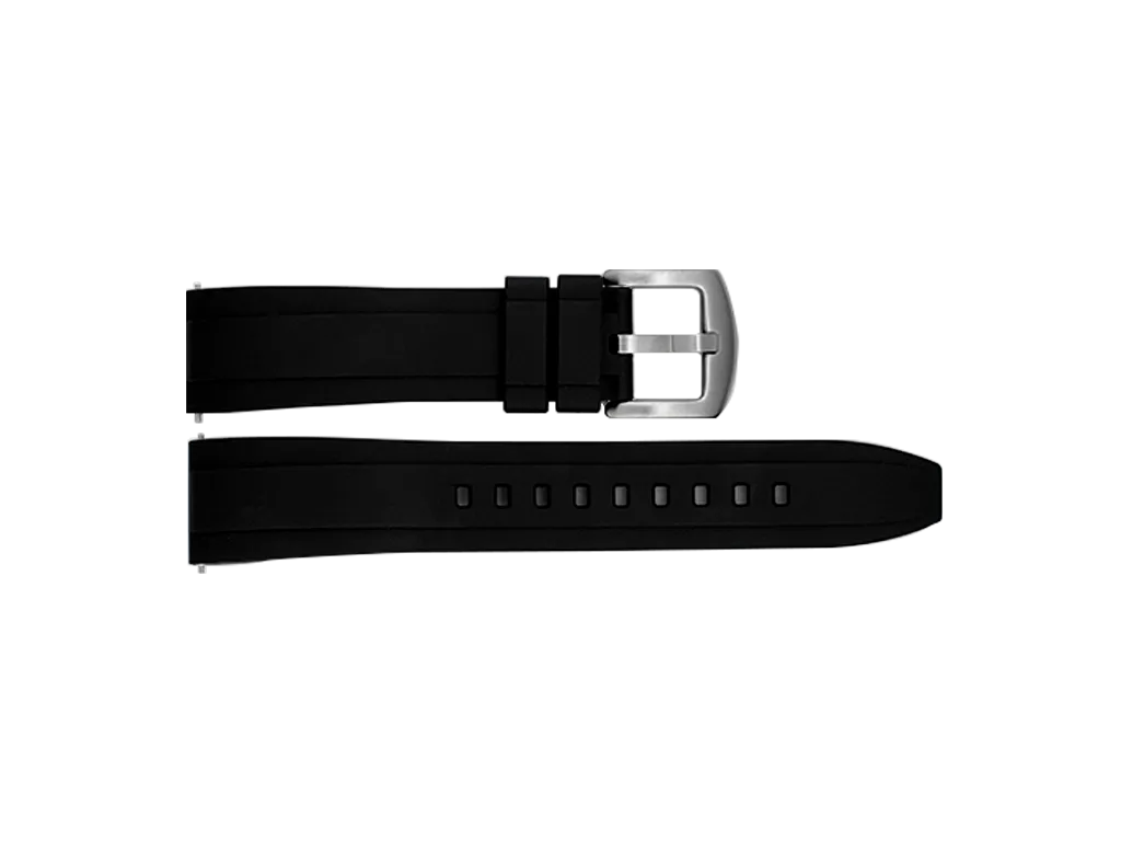 Dievas Black Curved FKM Rubber Strap