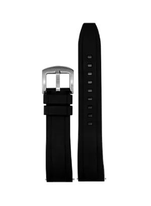 Dievas Black Curved FKM Rubber Strap