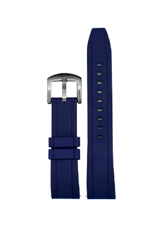 Dievas Blue Curved FKM Rubber Strap