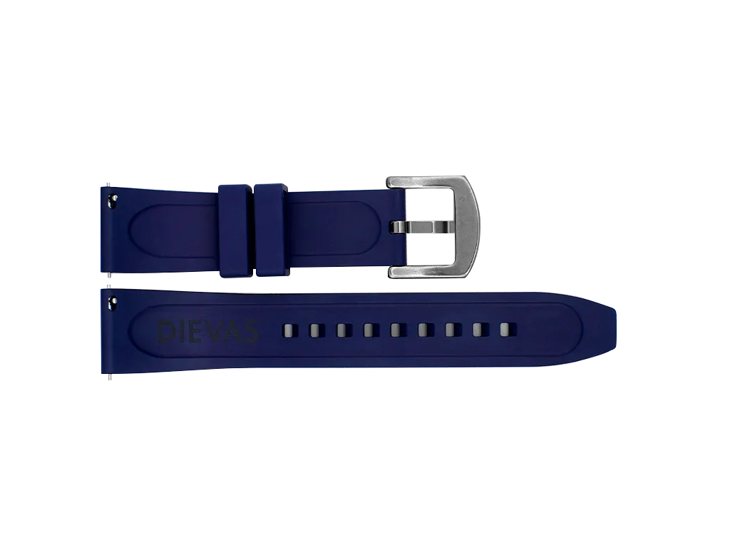 Dievas Blue Curved FKM Rubber Strap