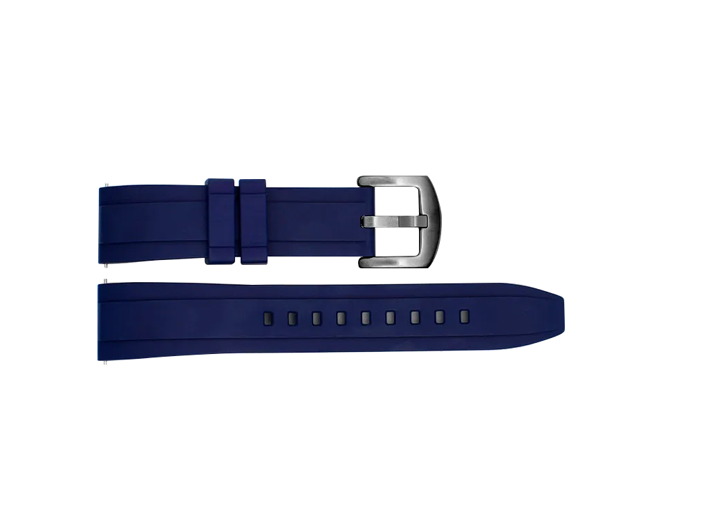 Dievas Blue Curved FKM Rubber Strap