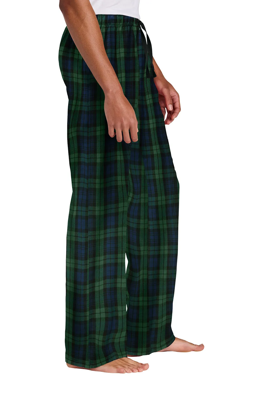 District Mens Flannel Plaid Lounge Pants - Forest Green/Team Navy Blue Watch Plaid