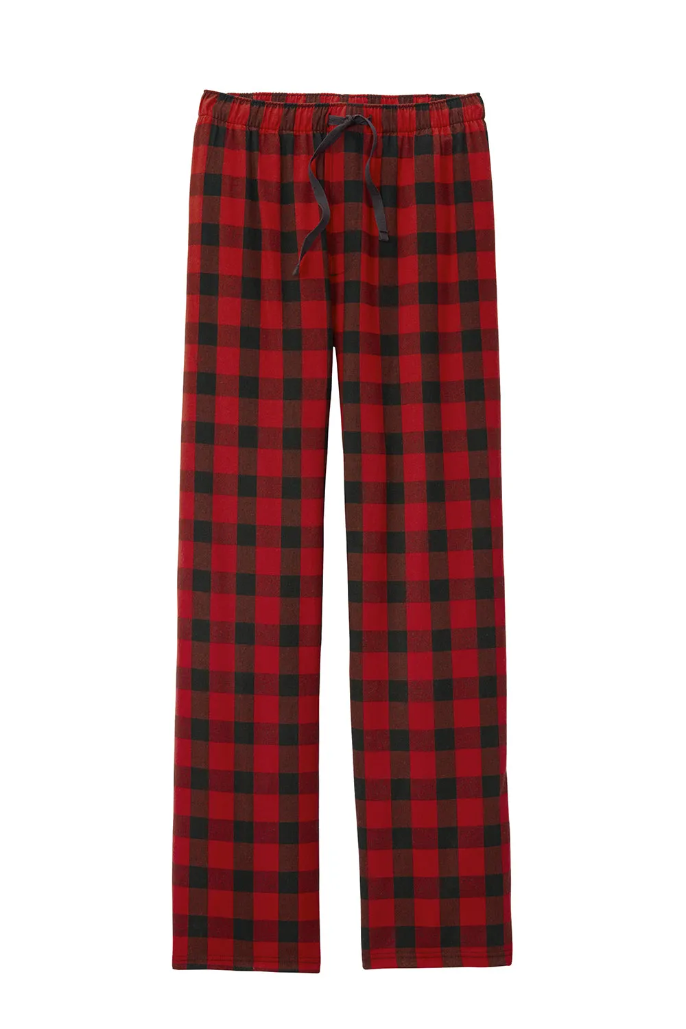 District Mens Flannel Plaid Lounge Pants - Red/Black Buffalo Check
