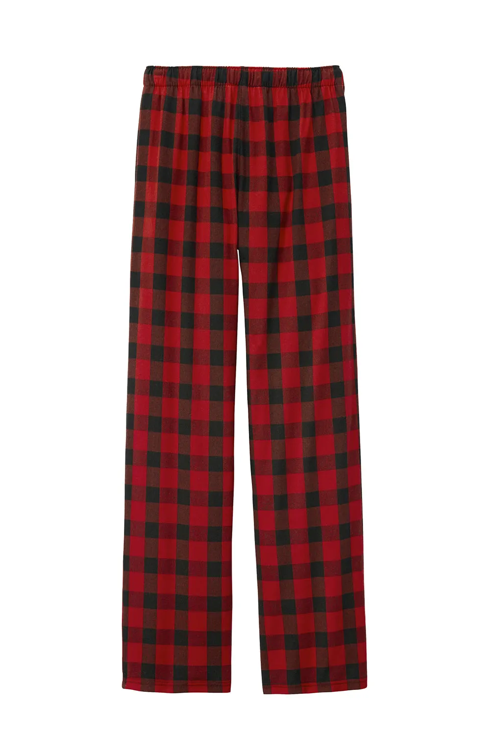 District Mens Flannel Plaid Lounge Pants - Red/Black Buffalo Check