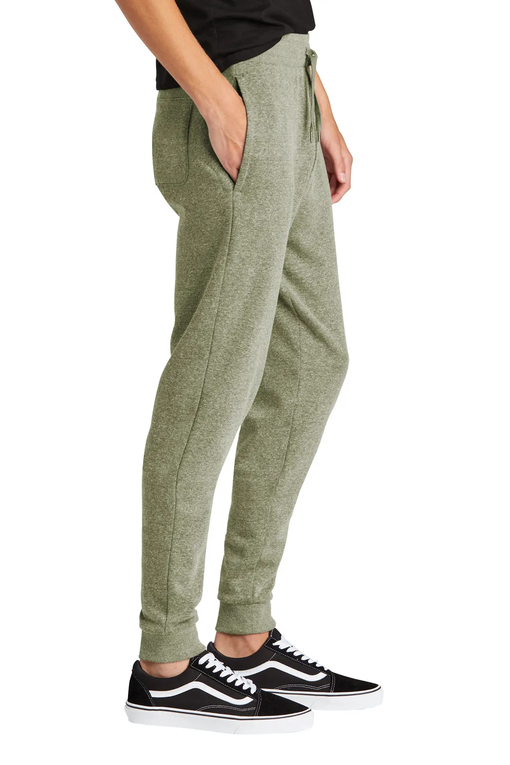 District Mens Perfect Tri Fleece Jogger Sweatpants w/ Pockets - Military Green Frost