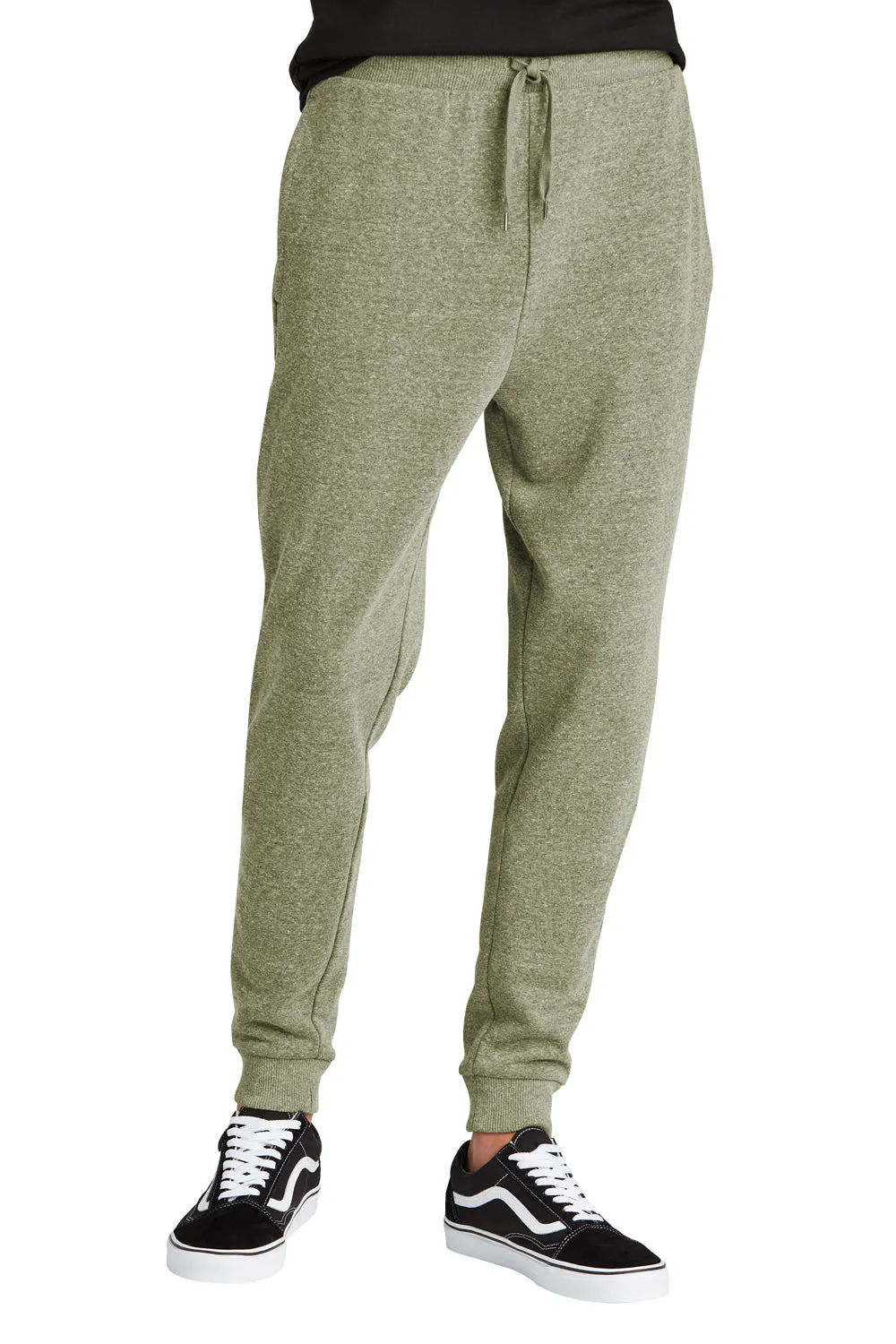 District Mens Perfect Tri Fleece Jogger Sweatpants w/ Pockets - Military Green Frost