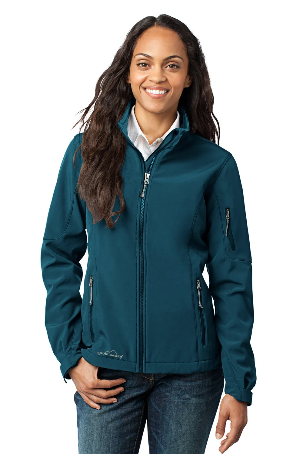 Eddie Bauer Womens Water Resistant Full Zip Jacket - Dark Adriatic Blue