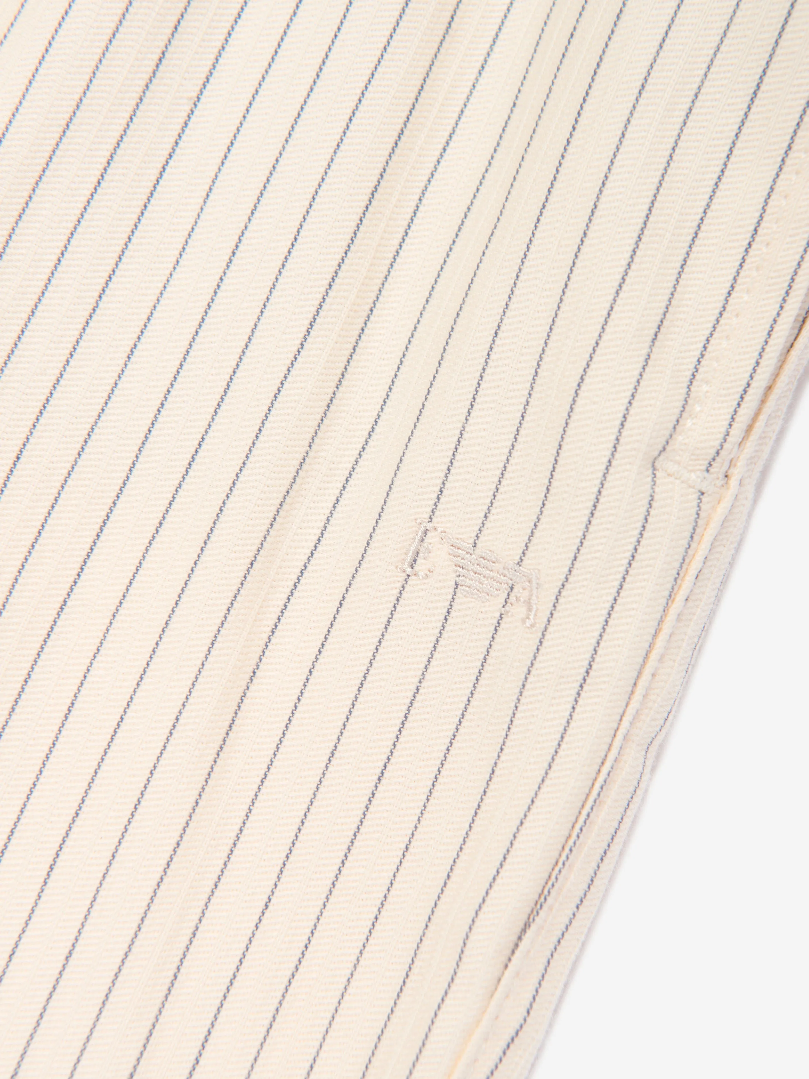 Emporio Armani Boys Striped Linen Shorts in Ivory