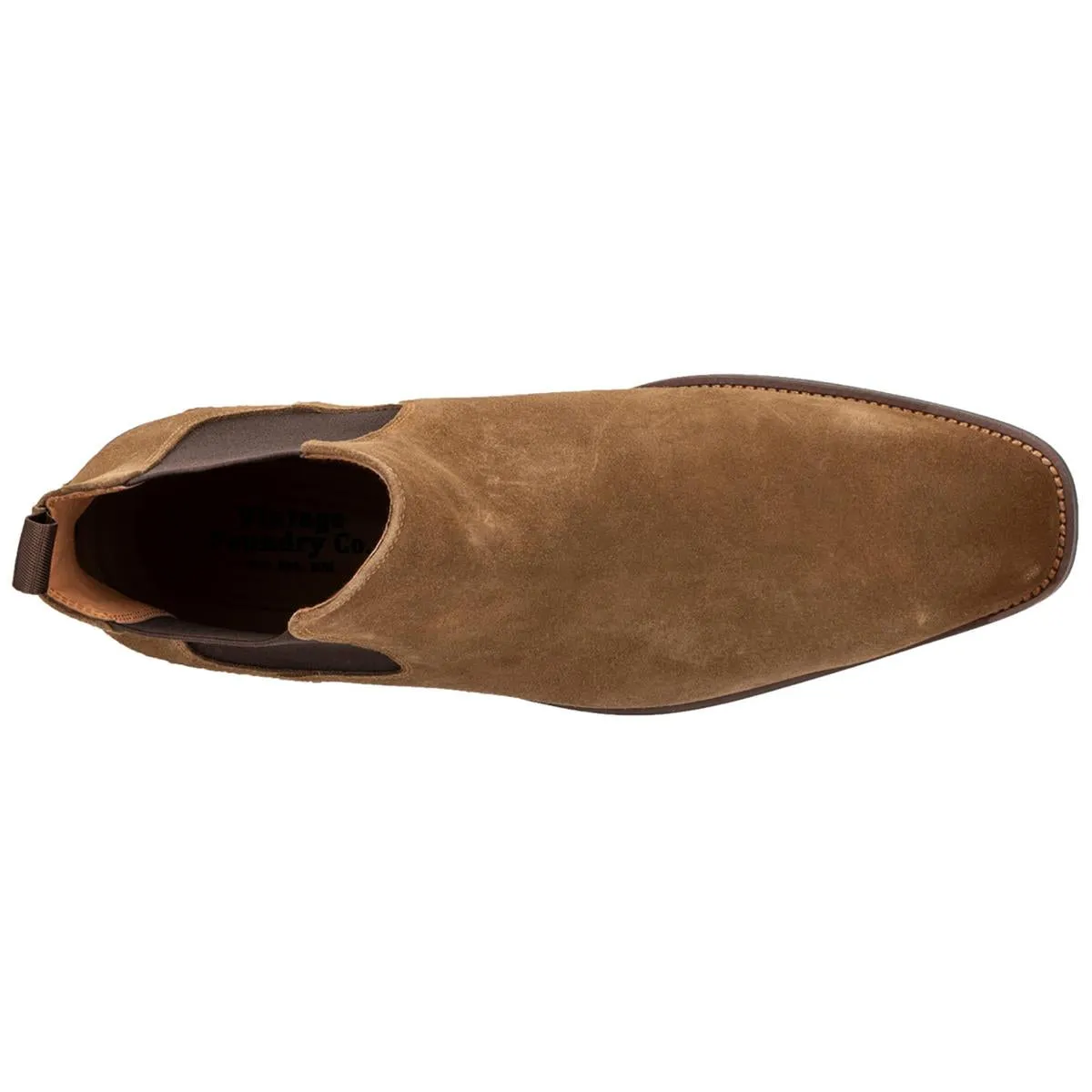 Evans Mens Suede Square Toe Chelsea Boots