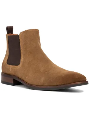 Evans Mens Suede Square Toe Chelsea Boots