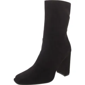 Fairy Womens Faux Suede Square Toe Mid-Calf Boots