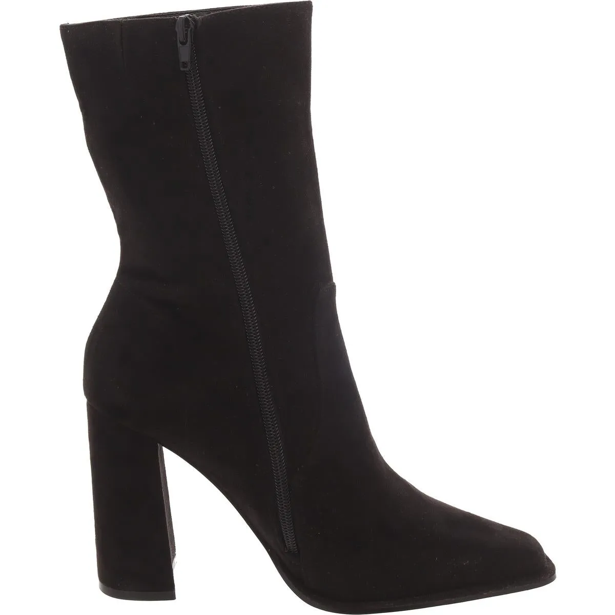 Fairy Womens Faux Suede Square Toe Mid-Calf Boots