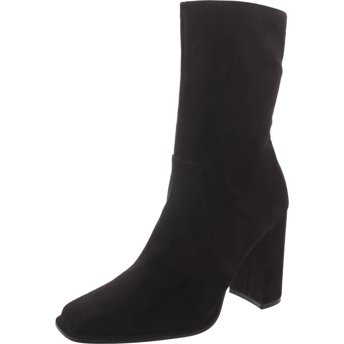 Fairy Womens Faux Suede Square Toe Mid-Calf Boots