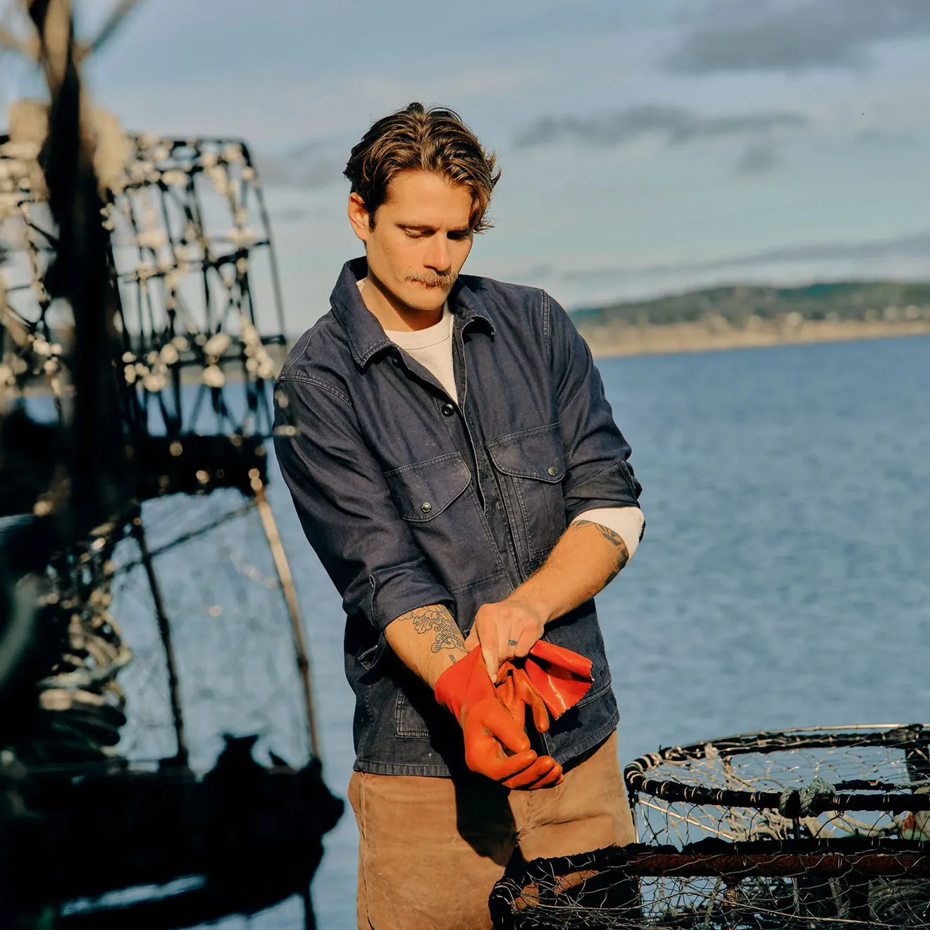 Filson Field Cruiser Reverse Sateen Blue Mussel