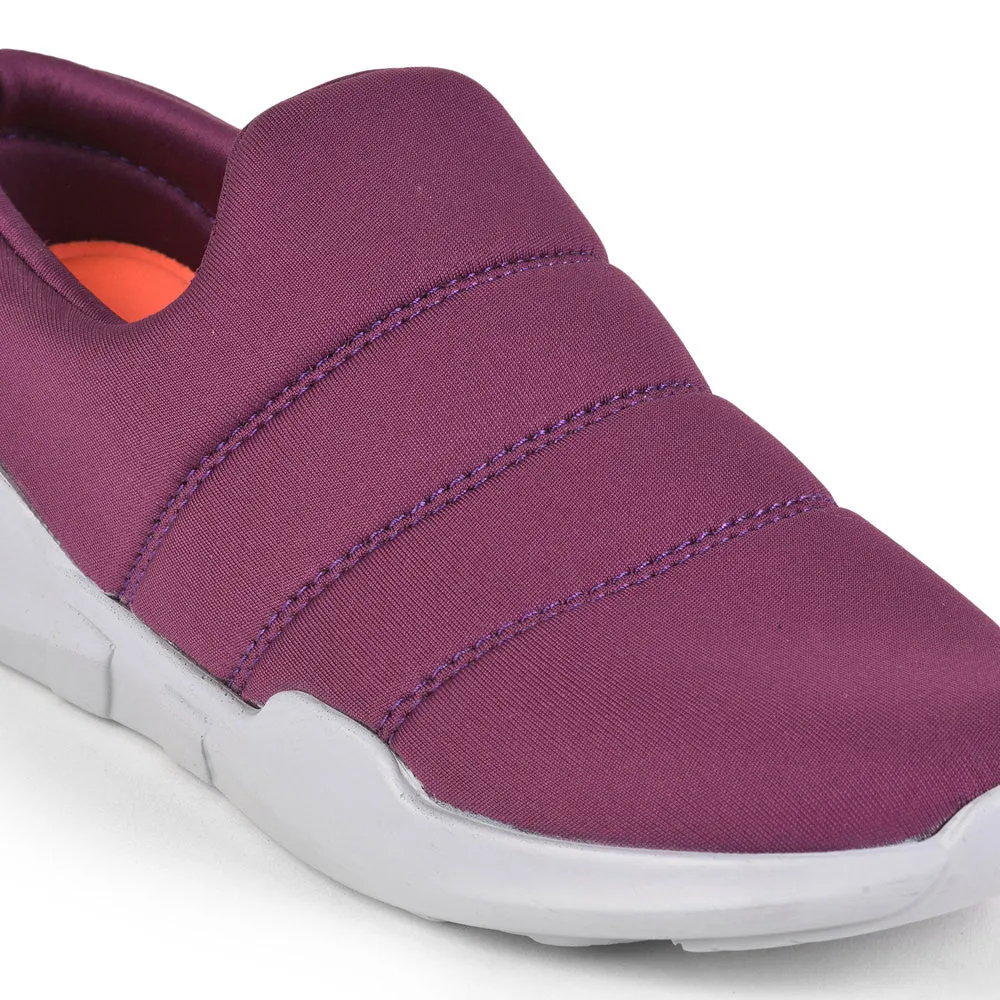 Force 10 Non Lacing Purple Casual Shoes For Women AVILA-26 By Liberty