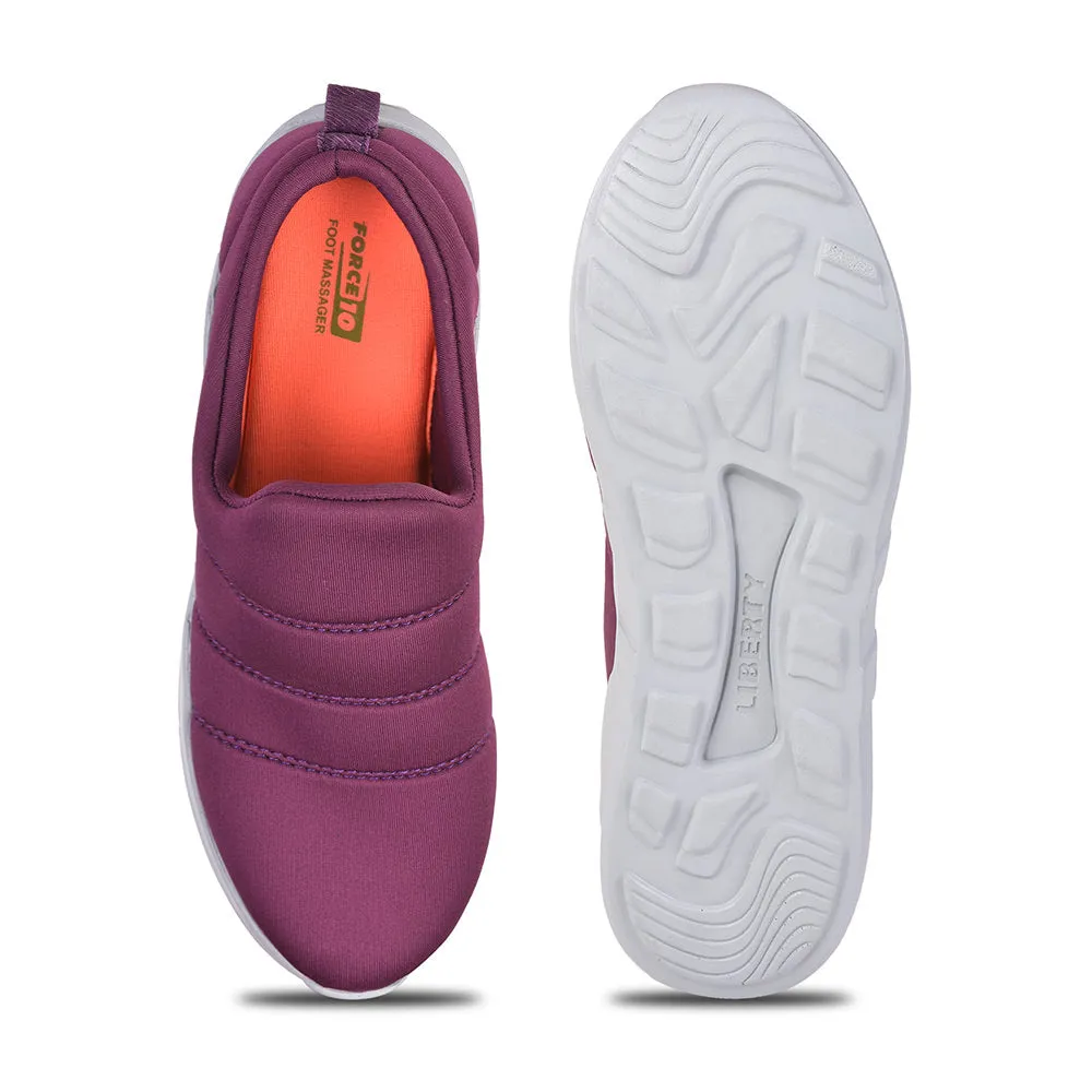 Force 10 Non Lacing Purple Casual Shoes For Women AVILA-26 By Liberty