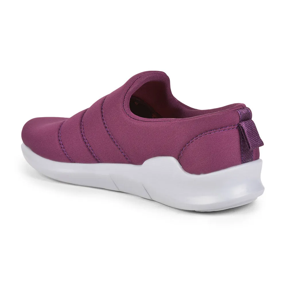 Force 10 Non Lacing Purple Casual Shoes For Women AVILA-26 By Liberty