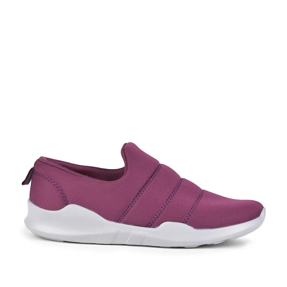 Force 10 Non Lacing Purple Casual Shoes For Women AVILA-26 By Liberty