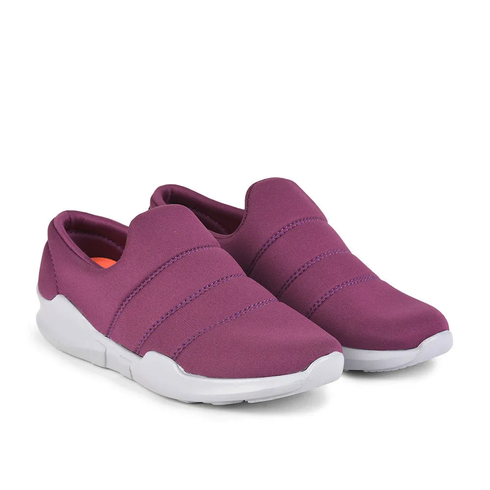 Force 10 Non Lacing Purple Casual Shoes For Women AVILA-26 By Liberty