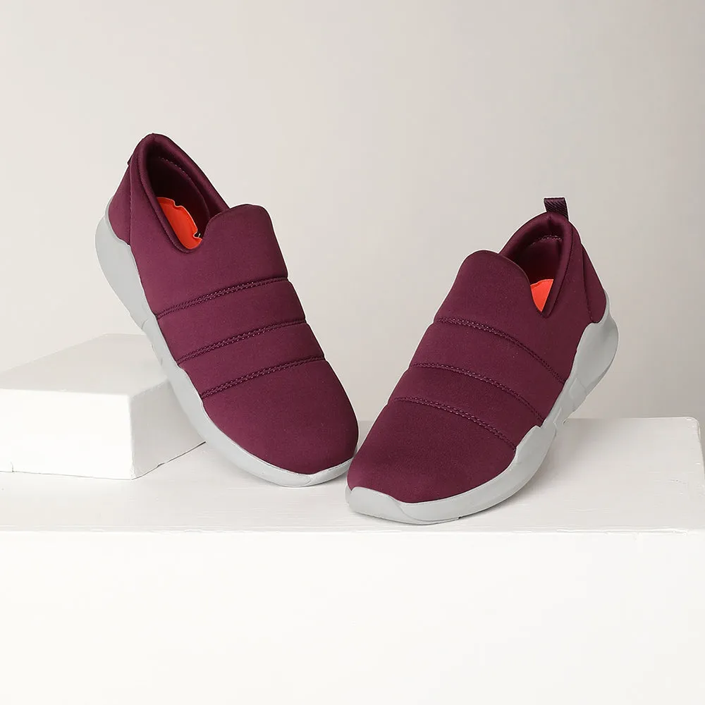 Force 10 Non Lacing Purple Casual Shoes For Women AVILA-26 By Liberty