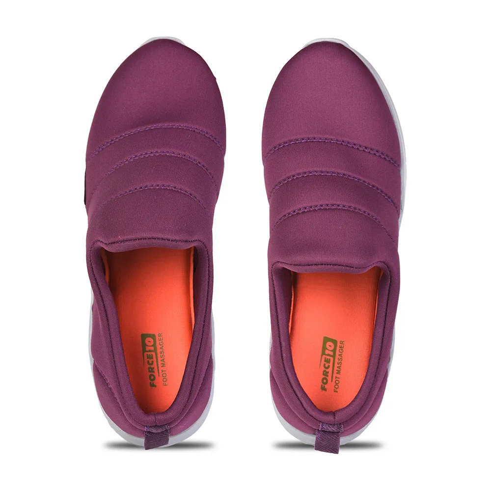 Force 10 Non Lacing Purple Casual Shoes For Women AVILA-26 By Liberty