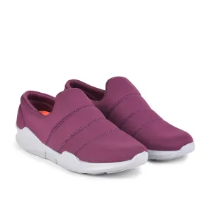 Force 10 Non Lacing Purple Casual Shoes For Women AVILA-26 By Liberty