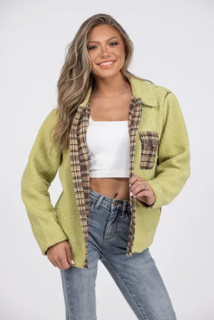 Getting Into It Women's Casual Plaid Shacket * Final Sale*
