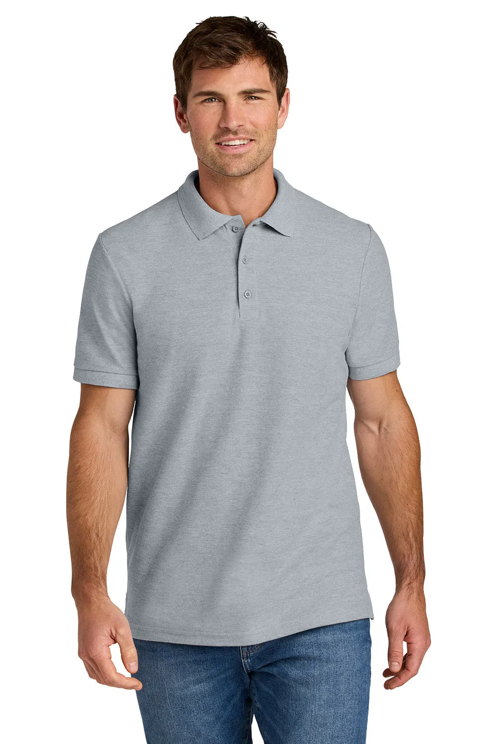 Gildan Mens Hammer Pique Short Sleeve Polo Shirt - Sport Grey