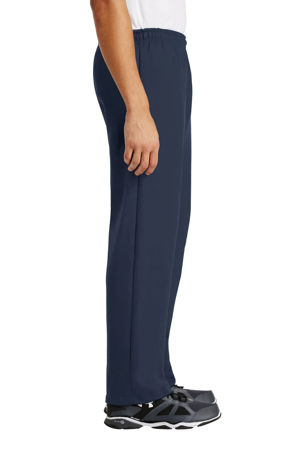 Gildan Mens Heavy Blend Open Bottom Sweatpants - Navy Blue
