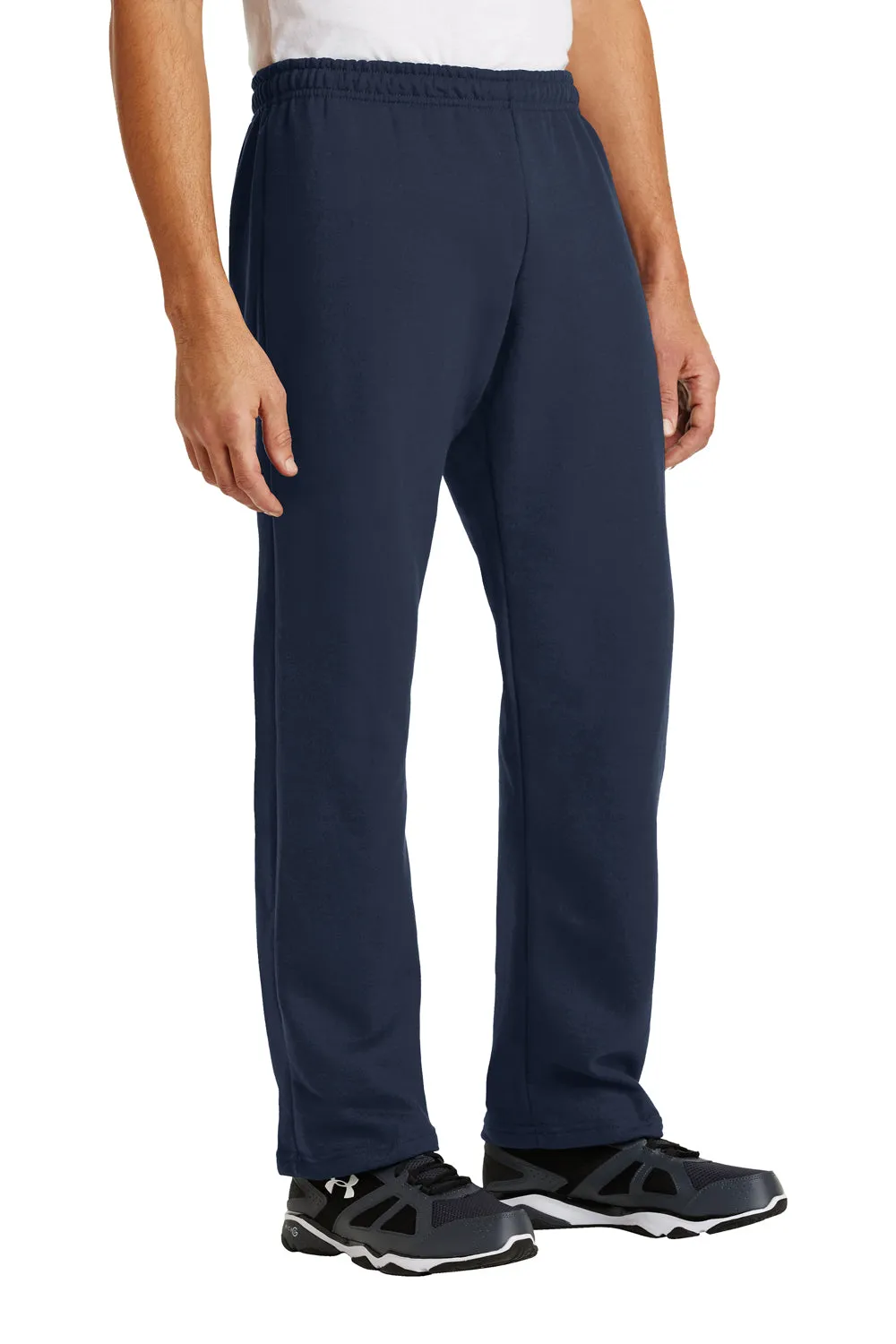 Gildan Mens Heavy Blend Open Bottom Sweatpants - Navy Blue