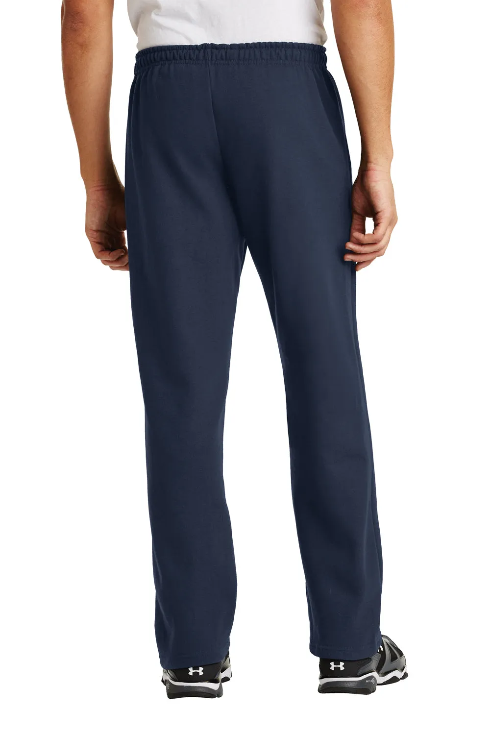 Gildan Mens Heavy Blend Open Bottom Sweatpants - Navy Blue