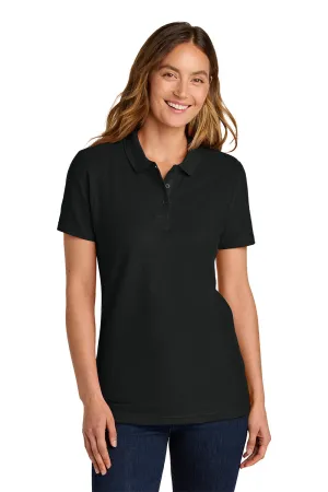 Gildan Womens Softstyle Pique Short Sleeve Polo Shirt - Black