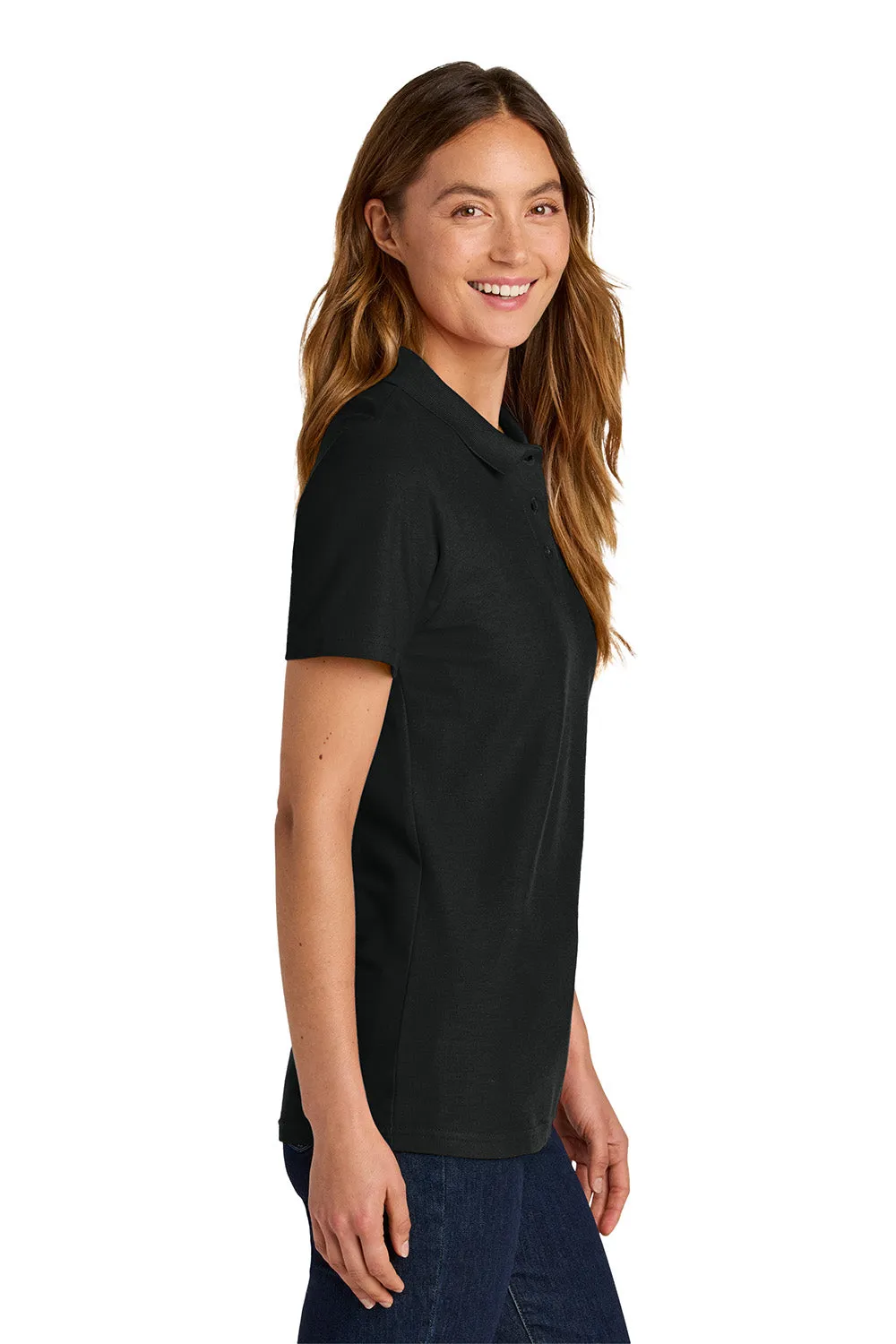 Gildan Womens Softstyle Pique Short Sleeve Polo Shirt - Black