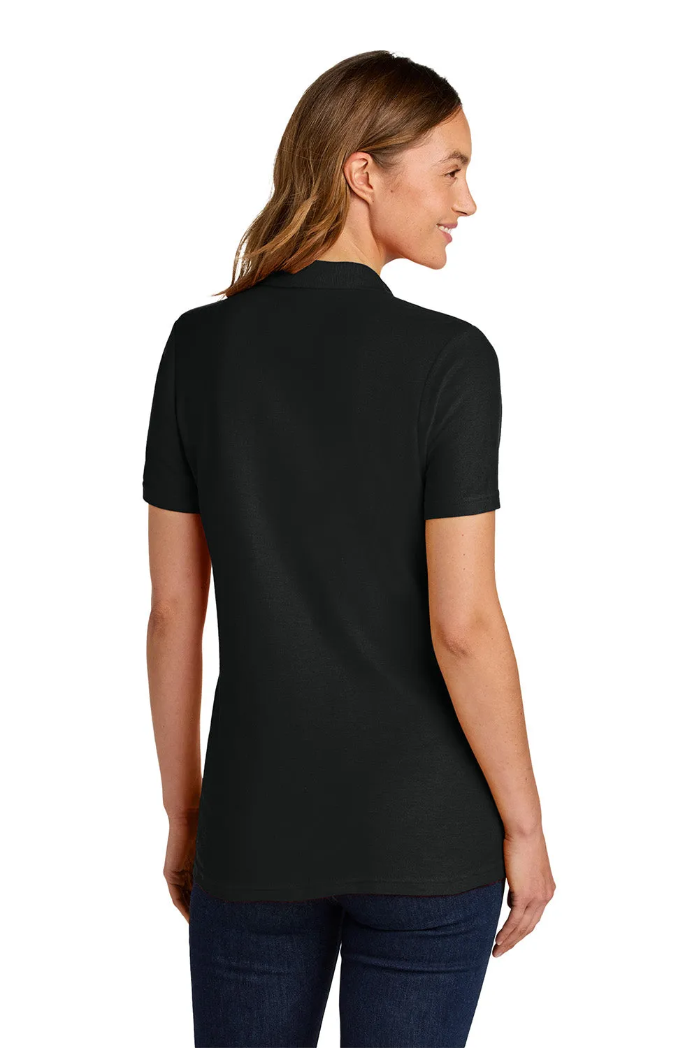 Gildan Womens Softstyle Pique Short Sleeve Polo Shirt - Black