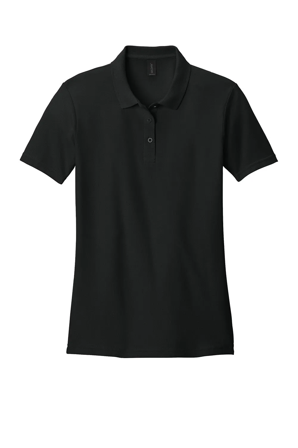 Gildan Womens Softstyle Pique Short Sleeve Polo Shirt - Black