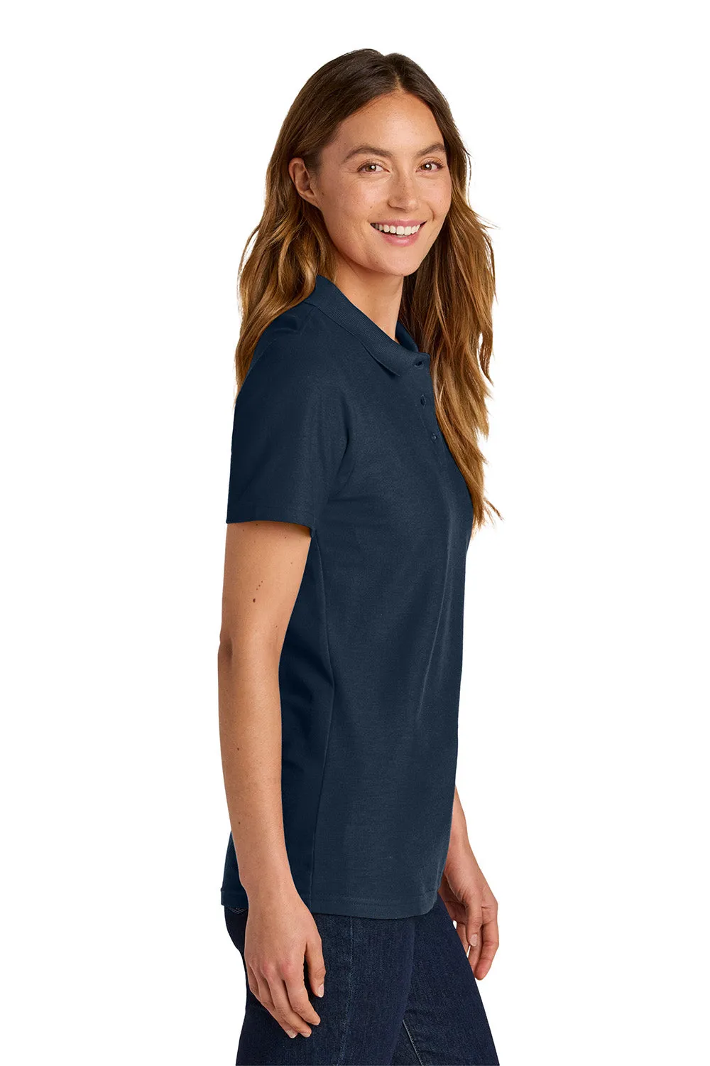 Gildan Womens Softstyle Pique Short Sleeve Polo Shirt - Navy Blue