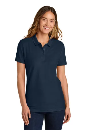 Gildan Womens Softstyle Pique Short Sleeve Polo Shirt - Navy Blue