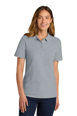 Gildan Womens Softstyle Pique Short Sleeve Polo Shirt - Sport Grey