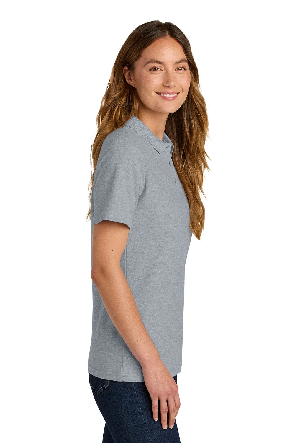 Gildan Womens Softstyle Pique Short Sleeve Polo Shirt - Sport Grey