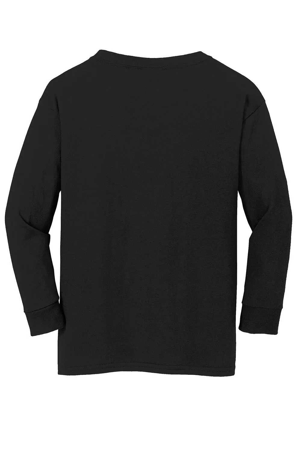 Gildan Youth Long Sleeve Crewneck T-Shirt - Black